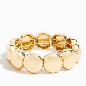 NWT J.Crew Large bead stretch bracelet gold AP691